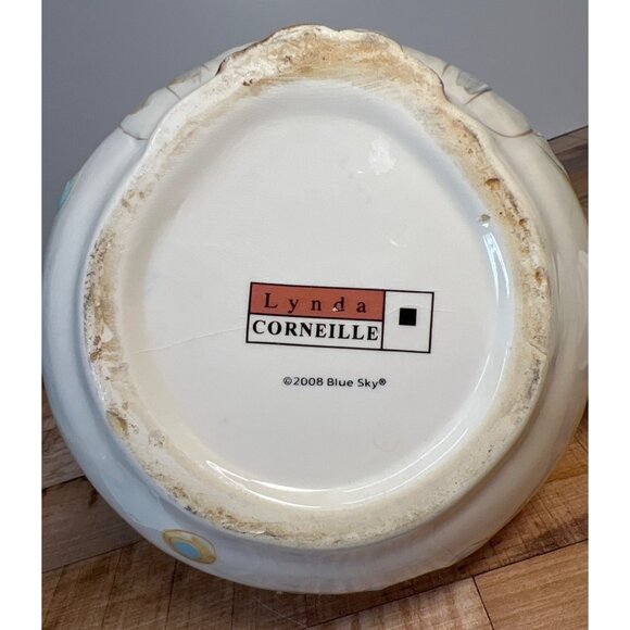 Blue Sky Lynda Corneille Handcrafted Ceramic Cat Teapot With Whimsical Fish Lid - Picture 7 of 7